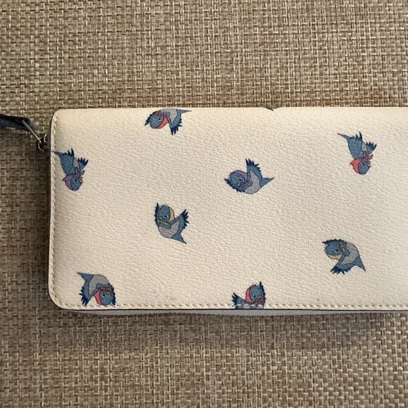 Disney X Coach Accordion Zip Wallet With Cinderella Flying Birds Print C2893 - Picture 3 of 4
